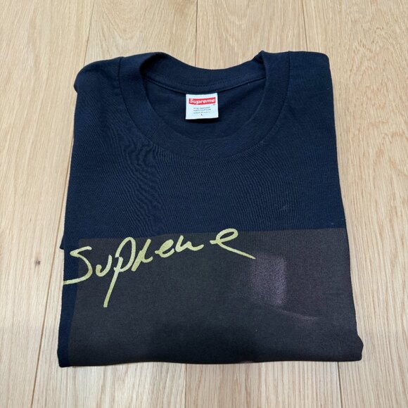 *SOLD* Supreme New York Mary J. Blige Real Love T-Shirt Navy Large - Picture 3 of 4